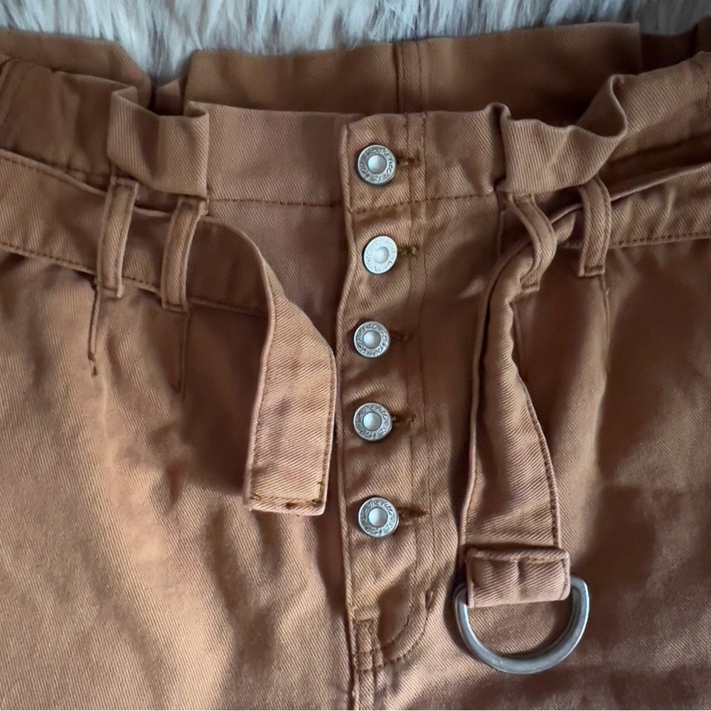 Free People Tan Trousers with Belt